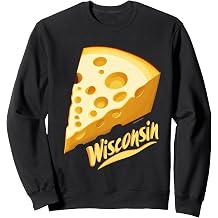 Wisconsin Cheddar Wedge Cheese Head Block Men Women Dairy Sweatshirt