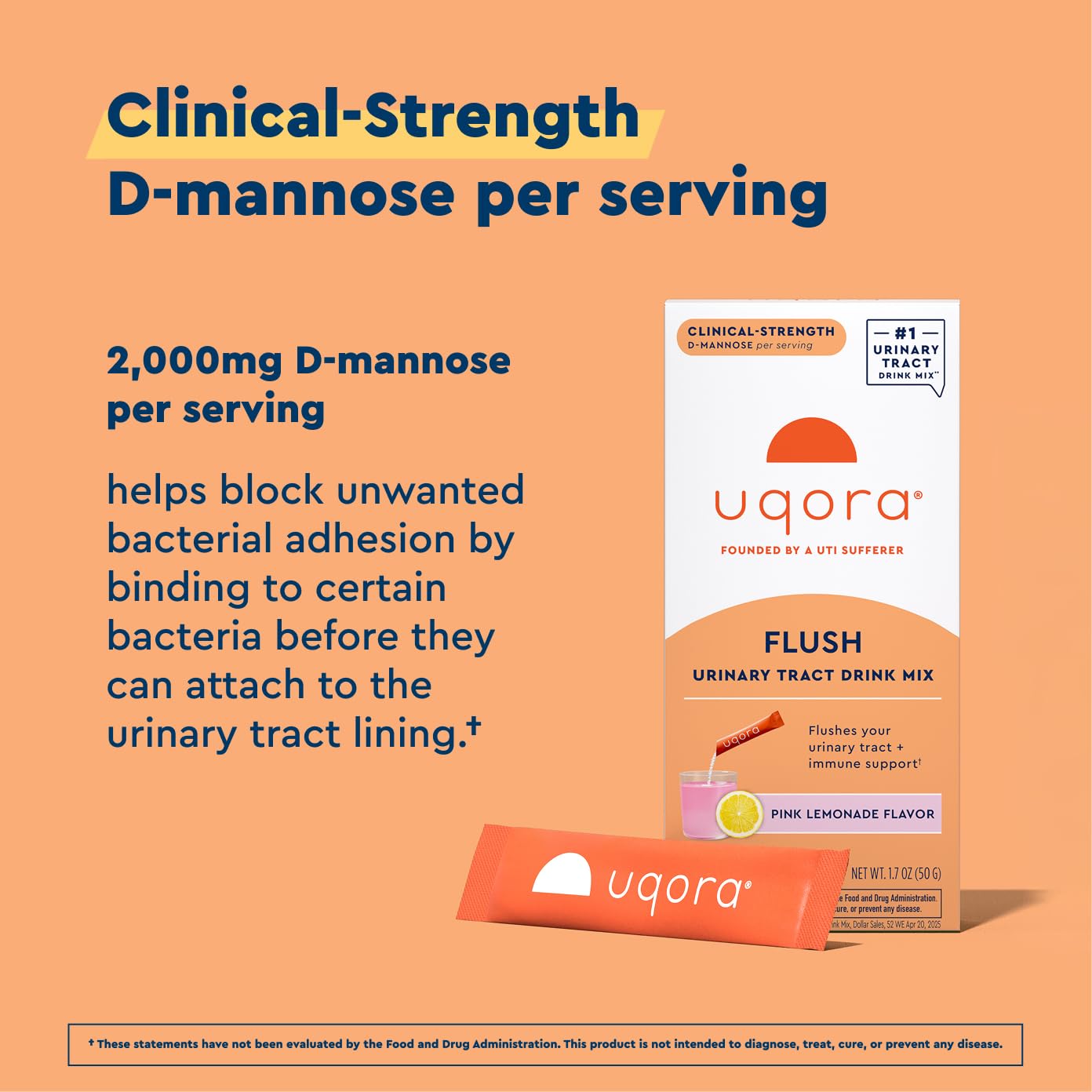 Uqora Flush, Urinary Tract Support, Pink Lemonade, 10 Packets — Amazon image 4