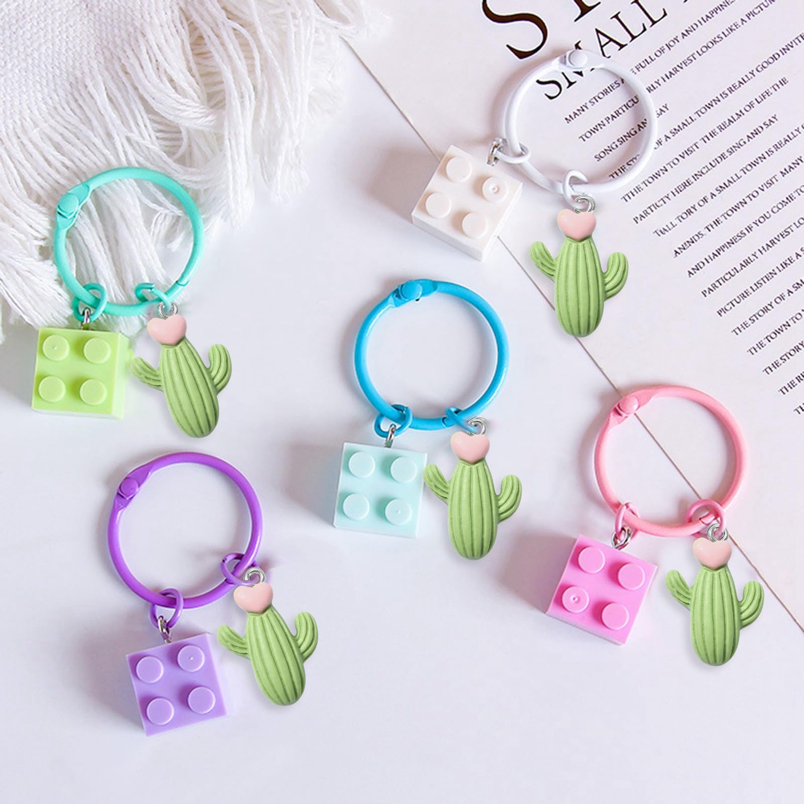 KitBeads 30pcs Resin Hamburger Charms 3D Kawaii Fastfood Imitation Food Cheese Burger Charms for Jewelry Making Bracelets Bulk: Cactus-20pcs