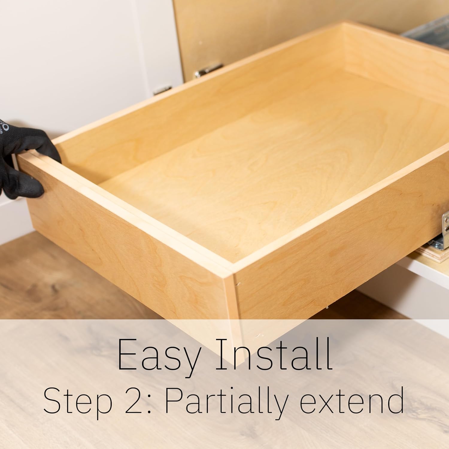 Custom Pull Out Cabinet Drawer (10"–32" Width) – Fully Assembled UV-Prefinished Birch Slide-Out Shelf with Soft-Close Slides for Easy Install