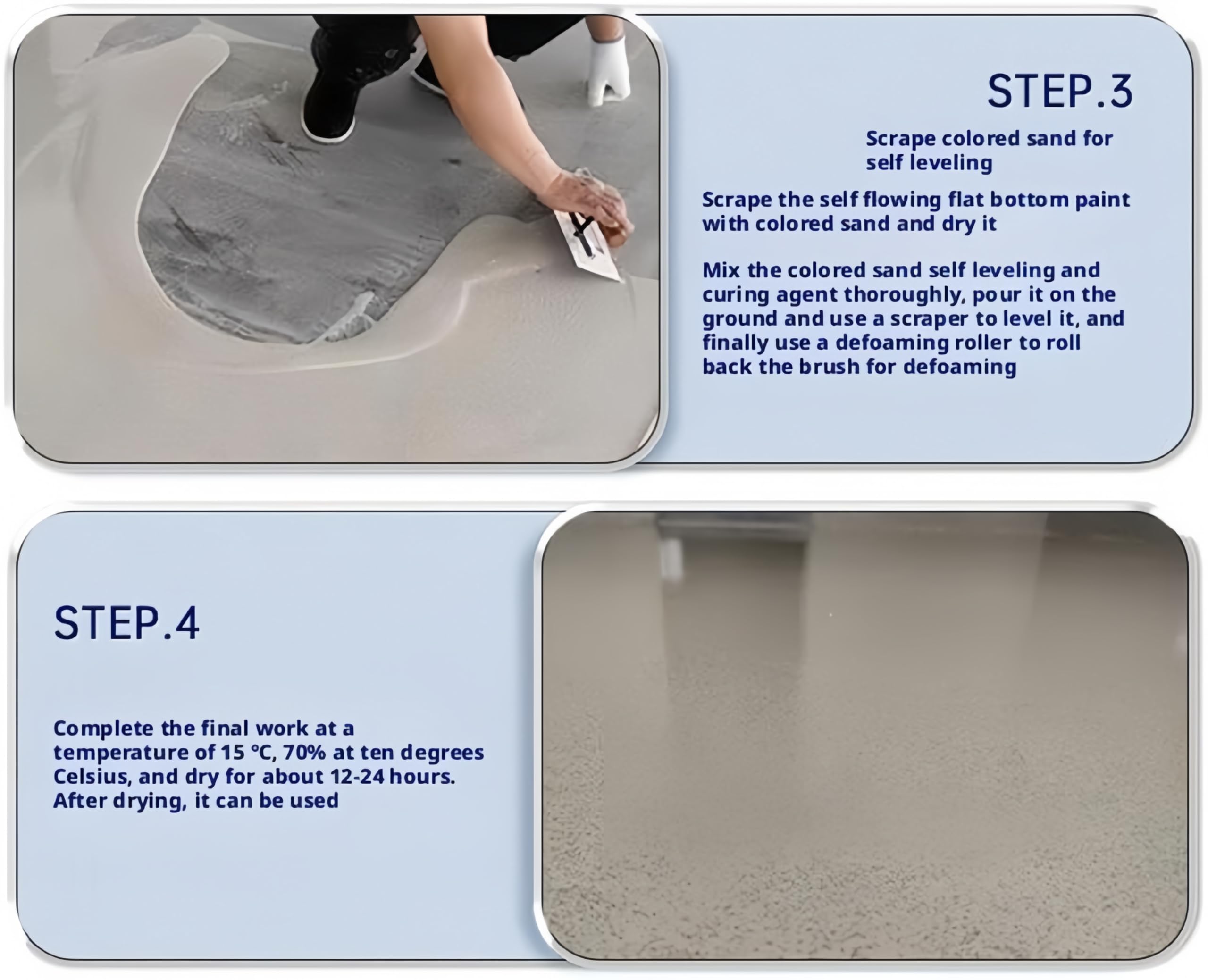 Peinture époxy pour sol sable coloré imperméable antidérapant effet marbre brillant garage (Blanc)