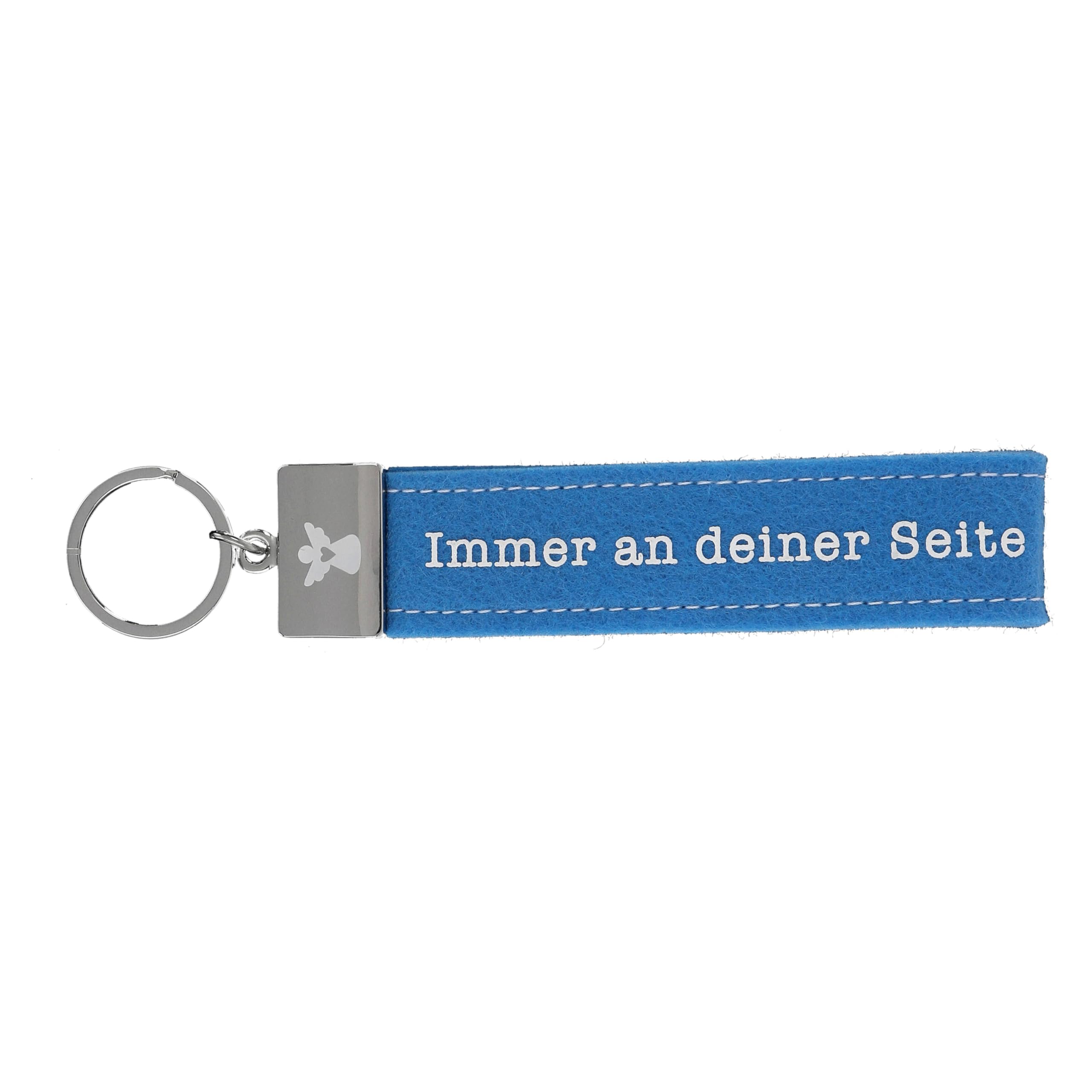 Depesche Felt Loop Keyring with Engraved Metal Finish and Iconic Print Shopping Queen Pink 18.7 x 4.4 x 1 cm