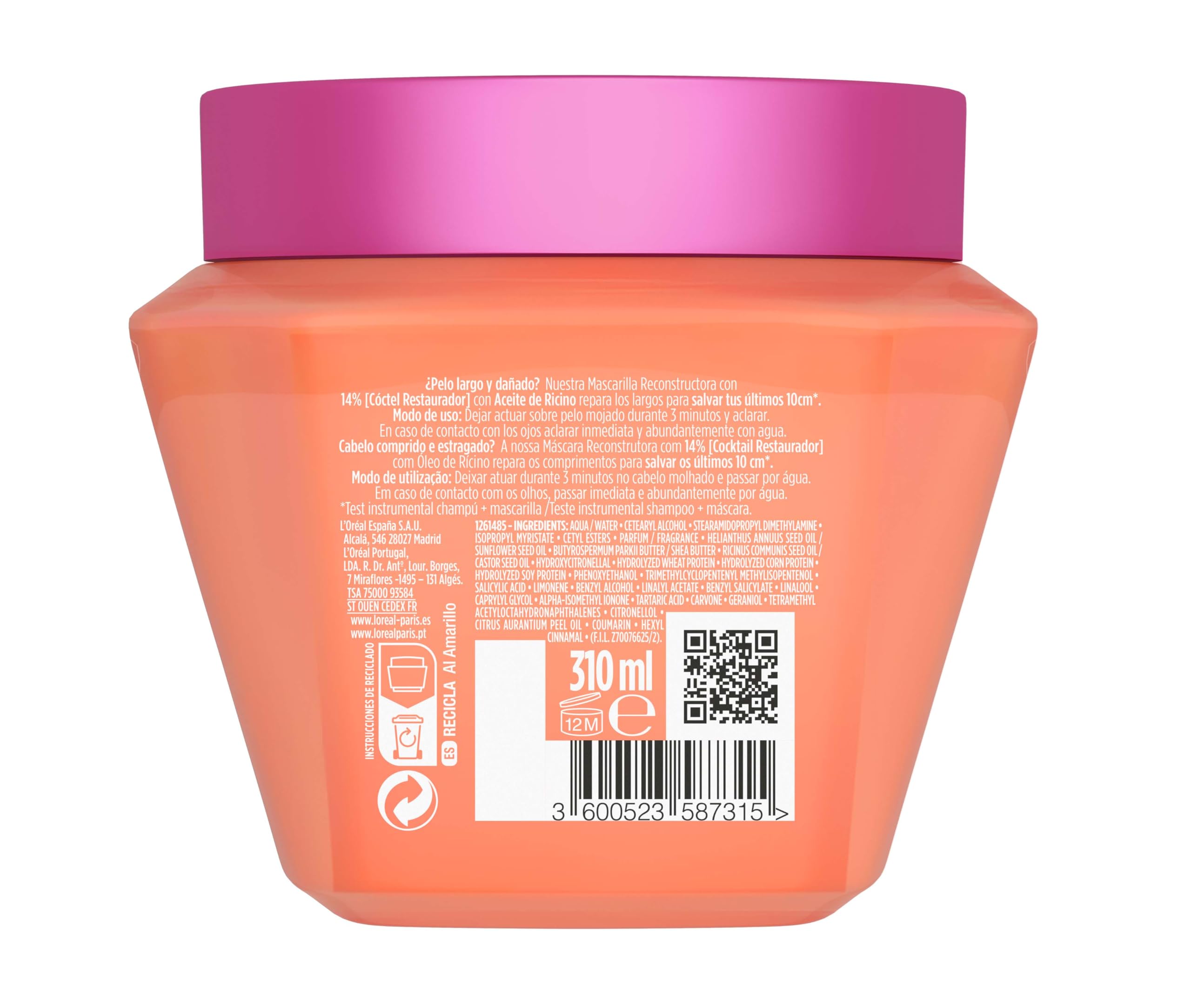L'oreal Paris Elvive S.O.S. Dream Long Mascarilla - 300 ml