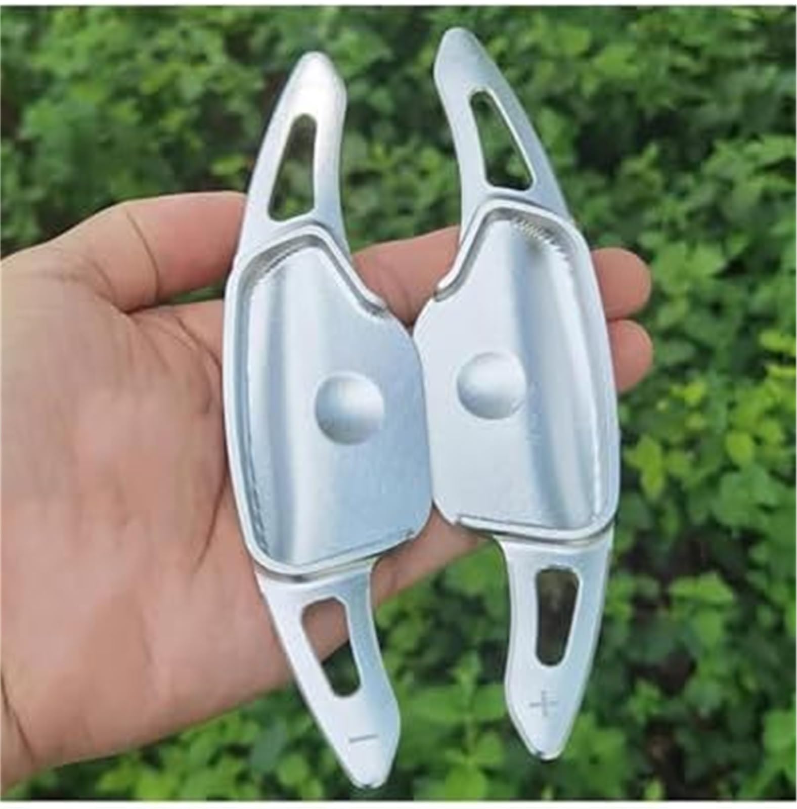 XEDLAMP car Gear Shift Paddle Paddle Shifter Cover Extensions, for Kia for Sorento Mq4 2020 Shift Gear Extender Aluminum Steering Wheel Extension Sticker(Silver)