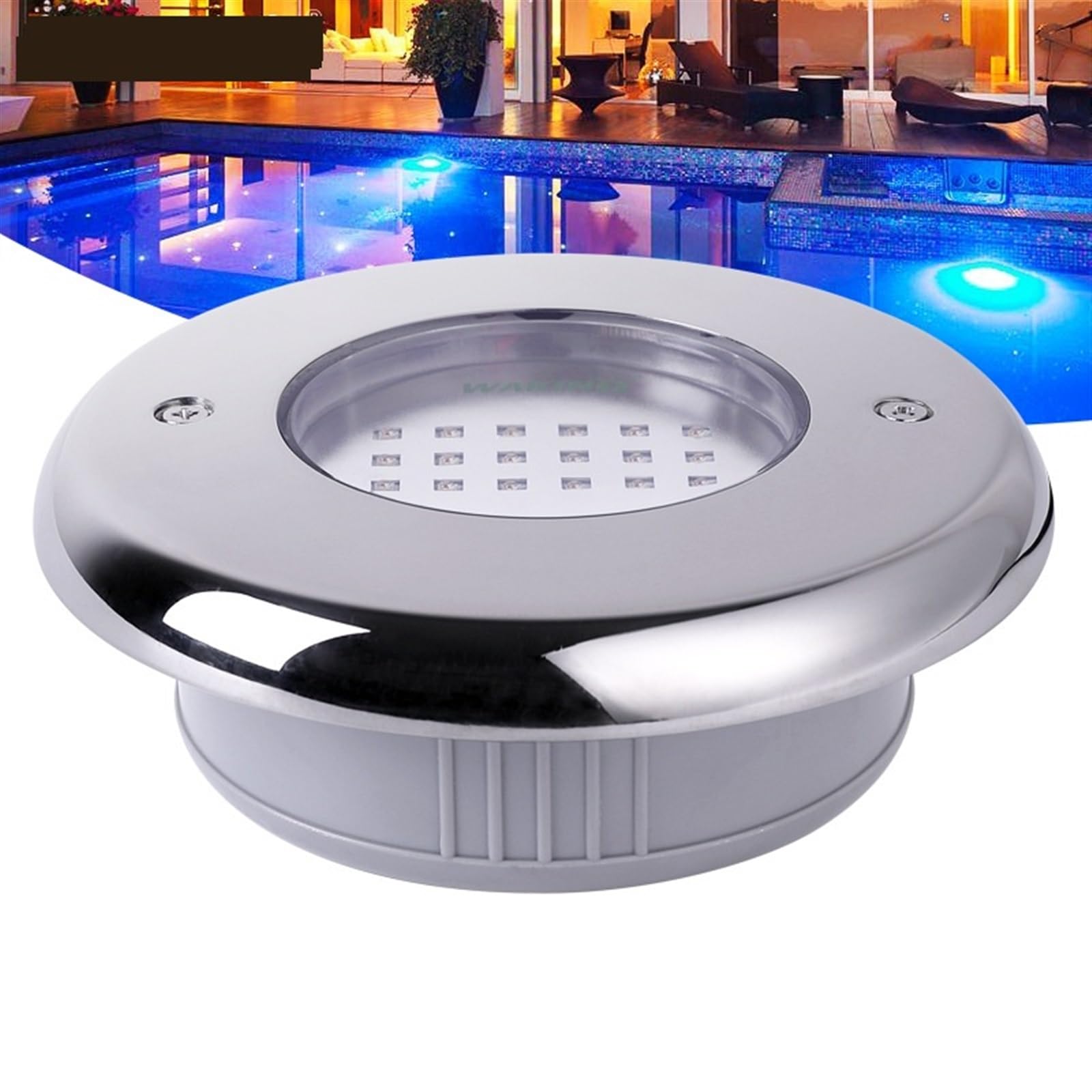Poolbeleuchtung, LED Unterwasser-Scheinwerfer Pool Landschaftslicht 18-60W Fantasie Schwimmbad Licht Wasser Speziallicht RGB Badewanne wasserdichtes Licht für Schwimmbad, Brunnen, Teich, Aquarium(BLUE