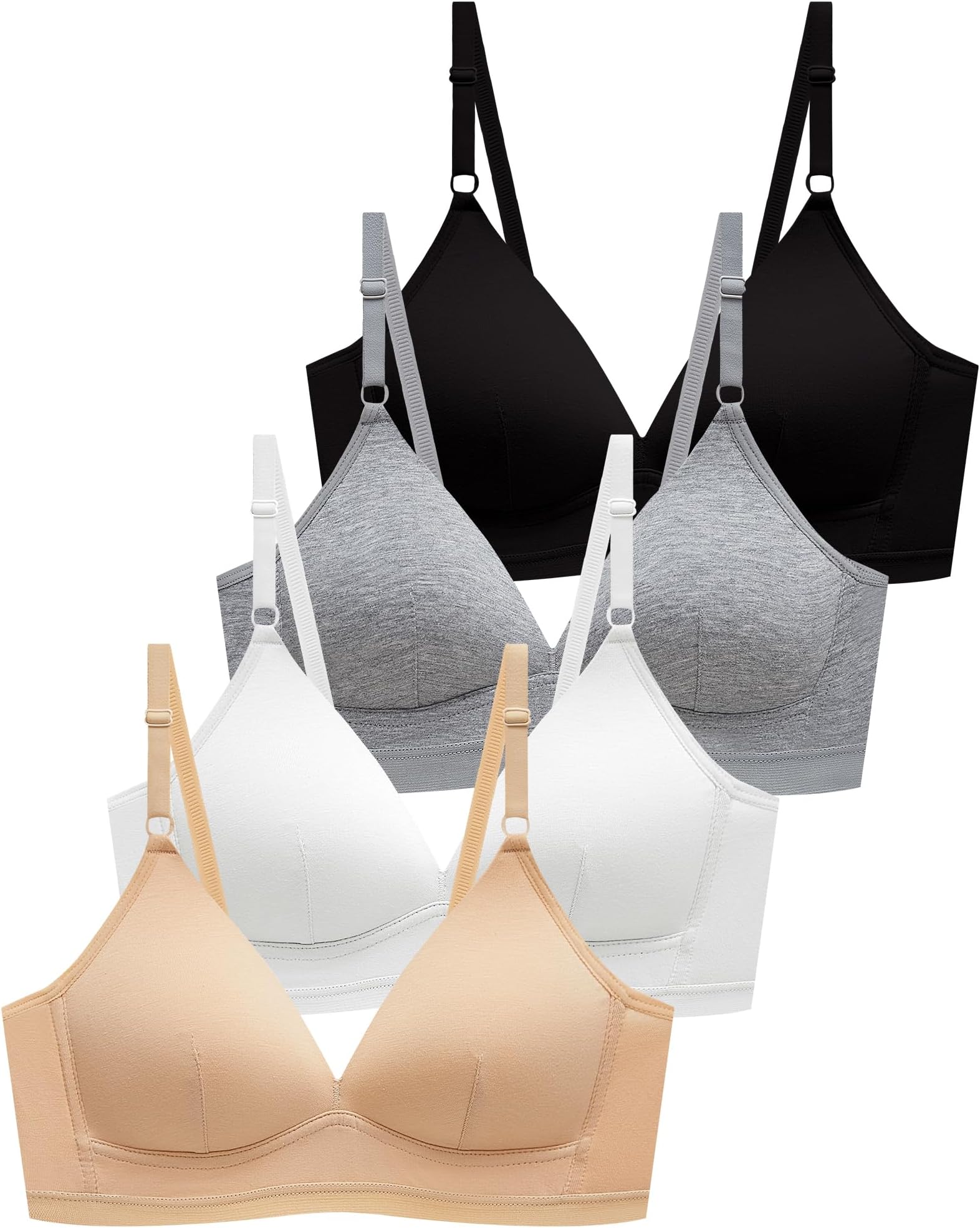 SALIA GIRLSoft Padded Bras for Girls & Teens 12-14, No Wires Cotton Developed Training Bras