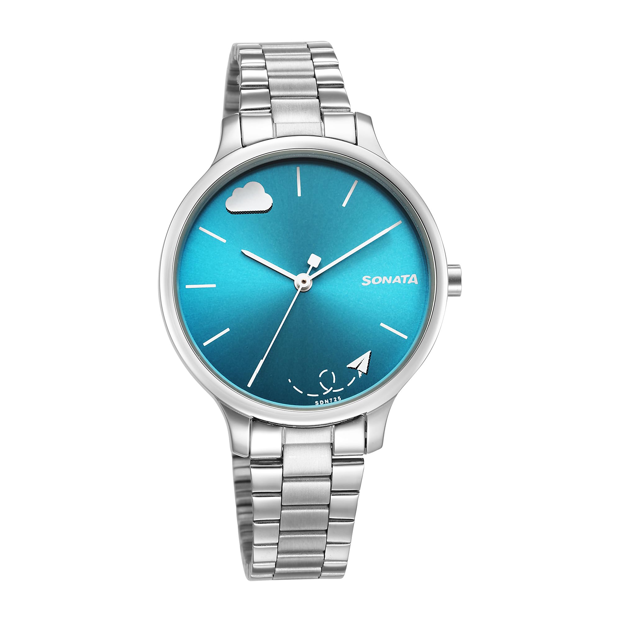 Fastrack Stainless Steel Sonata Play Blue Dial Analog Watch for Women-Ns87050Sm02, Band Color:Silver (B0C5N1JC77) Amazon Price History, Amazon Price Tracker