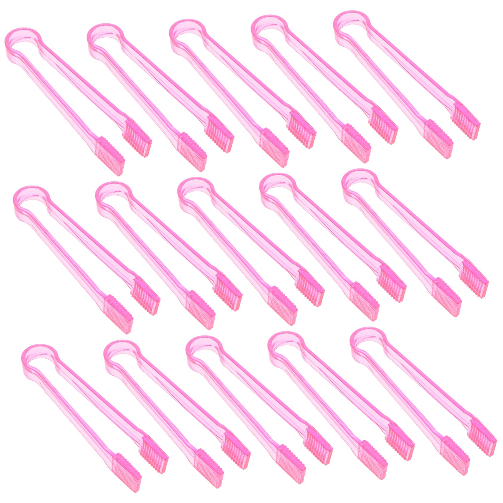 OFFSCH 15Pcs Transparent Mini Serving Tongs Versatile Utensils for Buffets Parties Events Compact Design for Easy Self Service Dining for Ice Desserts Snacks