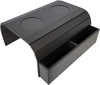 Meistar Global Sofa Arm Tray Table. Remote Control and Cellphone Organizer Holder, Arm Rest Organizer, Arm Rest Table with Pockets (Black)