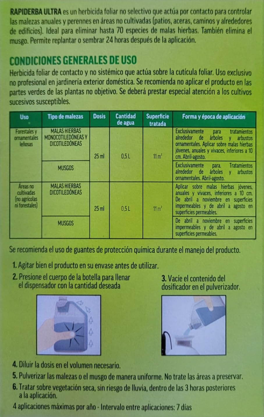 Roundup ECO herbicida jardin 250ml, ultra concentrado, primeros efectos visibles en 1 hora