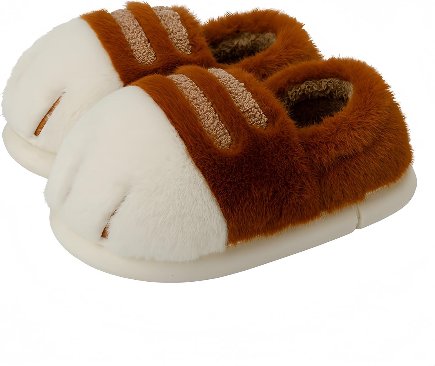 Cat Paw Slippers for Women Fuzzy Plush Indoor House Shoes Cute Animal Claw Design Soft Warm Cozy Non Slip Memory Foam Comfy Footwear for Girls Teens Adults Winter Gift Idea