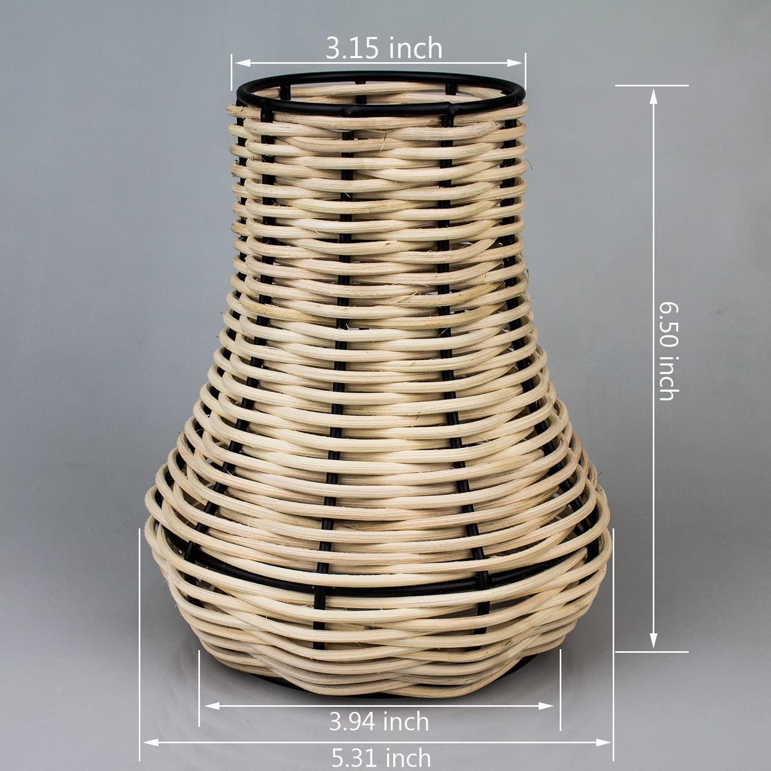 Woven rattan lamp shade Small lamp shades for table lamps Pendant Floor Lamp Lampshade Country Cottage Lamp Cover Light Fixture