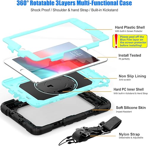 Miniatura 127 de SEYMAC stock Funda para iPad (A16) de 11ª/10ª generación de 11/10.9 pulgadas 2025/2022, funda de protección contra caídas de cuerpo completo