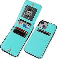 Vista 29 de KIHUWEY Compatible con iPhone 14 Funda Cartera con Soporte para Tarjeta de Crédito, Tapa de Cuero Premium con Cierre Magnético Atril Funda