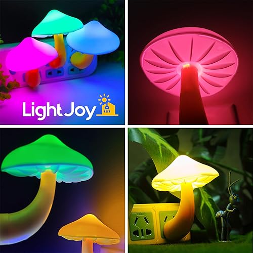 Miniatura 2 de Luz nocturna de hongos enchufable, bonita lámpara para niños y adultos, luces nocturnas de color enchufables a la pared con sensor LED - Baño
