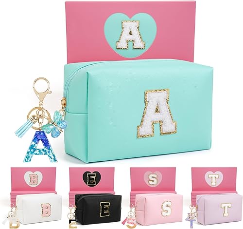 Miniatura 15 de Regalos de cumpleaños para mujeres y ella, bonita bolsa de maquillaje de viaje, bolsas de cosméticos de gran capacidad para mujeres, bolsa de Rosa