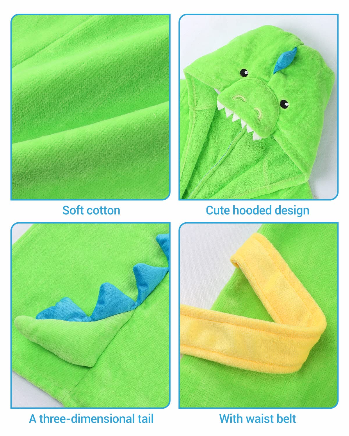 WYTbaby Accappatoio Bambini Personalizzato Accappatoio Bambino 100% Cotone Accappatoio Bambina Spugna Accappatoi Con Cappuccio Per Ragazzi Ragazze