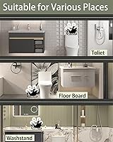 Vista 4 de Portarrollos de papel higiénico decorativos de Papá Noel, soportes de rollo de papel higiénico independientes, se adapta a rollos de papel