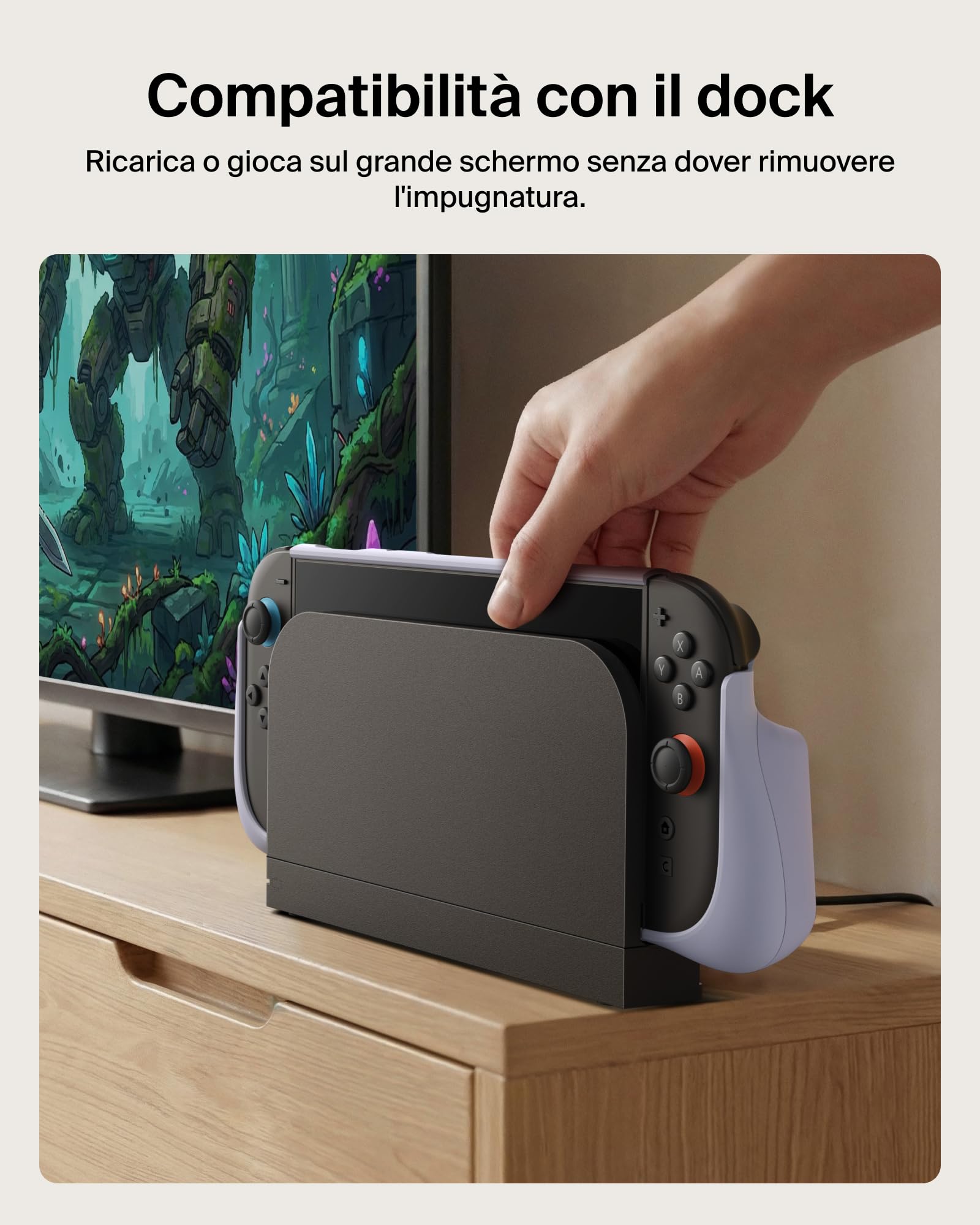 Belkin Gaming Impugnatura Ricarica Nintendo Switch 2, Power bank 10K, Viola | Caricatore Portatile 10000mAh, 30W, Caricatore Magnetico, Compatibilità Supporto, Maniglia Antiscivolo Ergonomica, Display