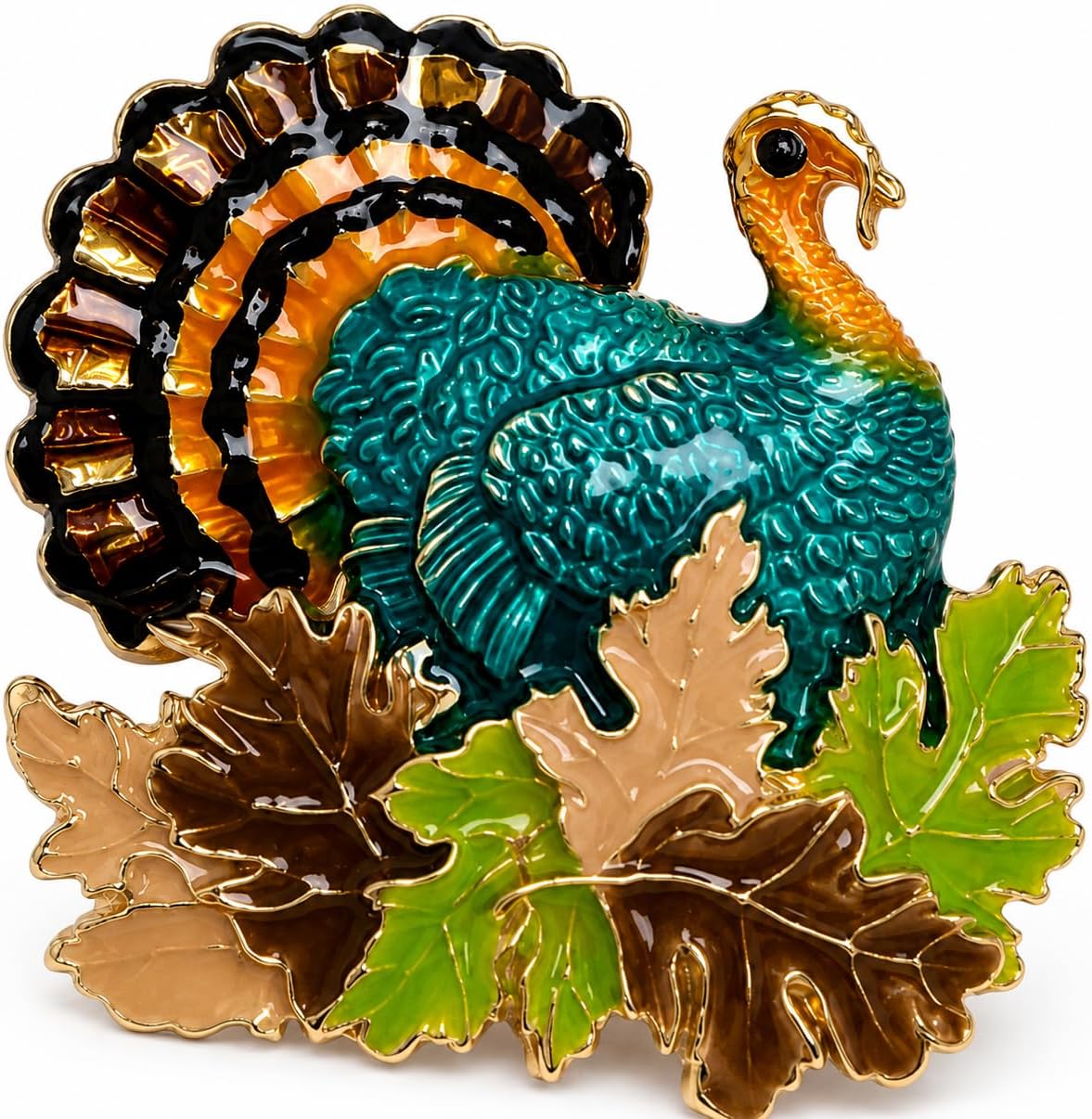 Turkey Brooch Pin for Women, Thanksgiving Fall Enamel Lapel Pin, Colorful Turkey Jewelry Accessory for Sweaters Coats Scarves Jackets Hats Bags