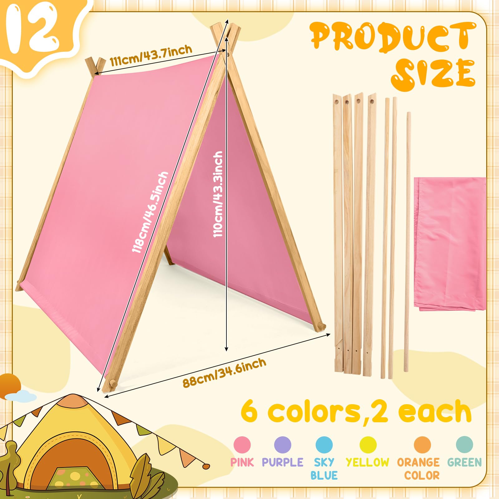 Sensory Tent for Autism Kids Blackout, 47In*47In*47In Autistic Tents, Calm Corner Den for Children to Play and Relax