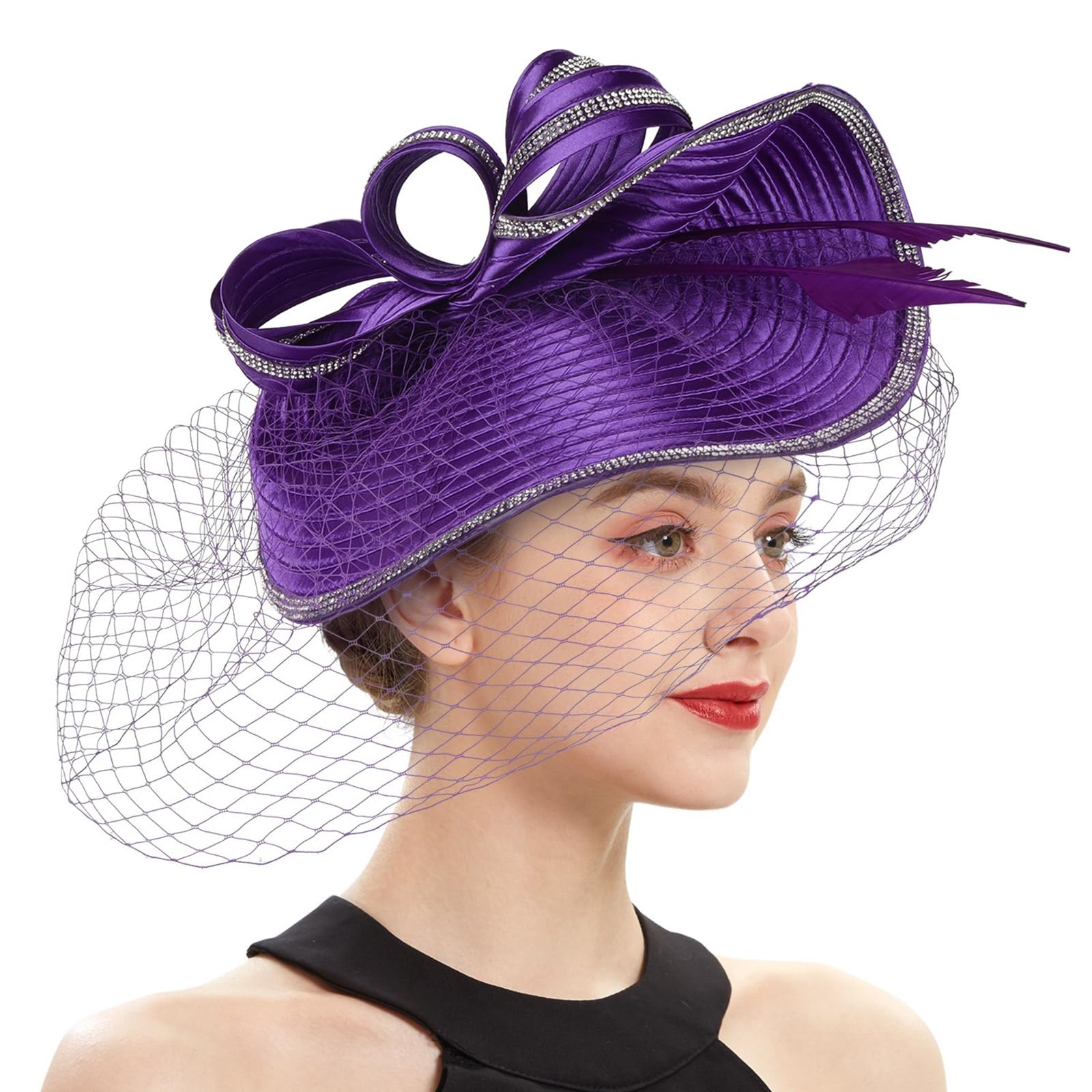 Fentency Vintage Exaggerated Hair Accessory Unique Black Headpieces Party Headwear For Fashionable Women Polyester Hairpieces