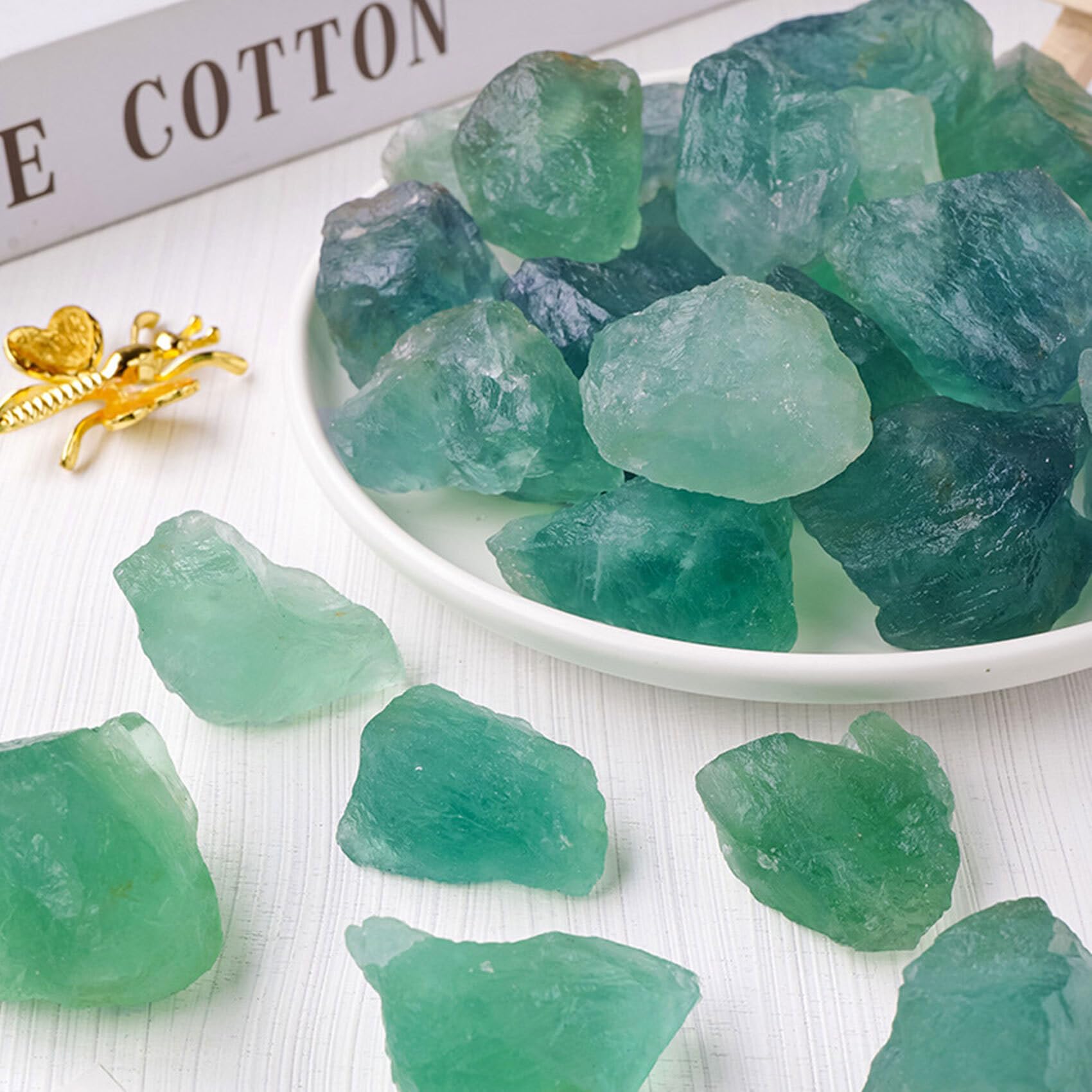 Green Fluorite Raw Crystals Healing Crystals Natural Rough Stones 1.2-2