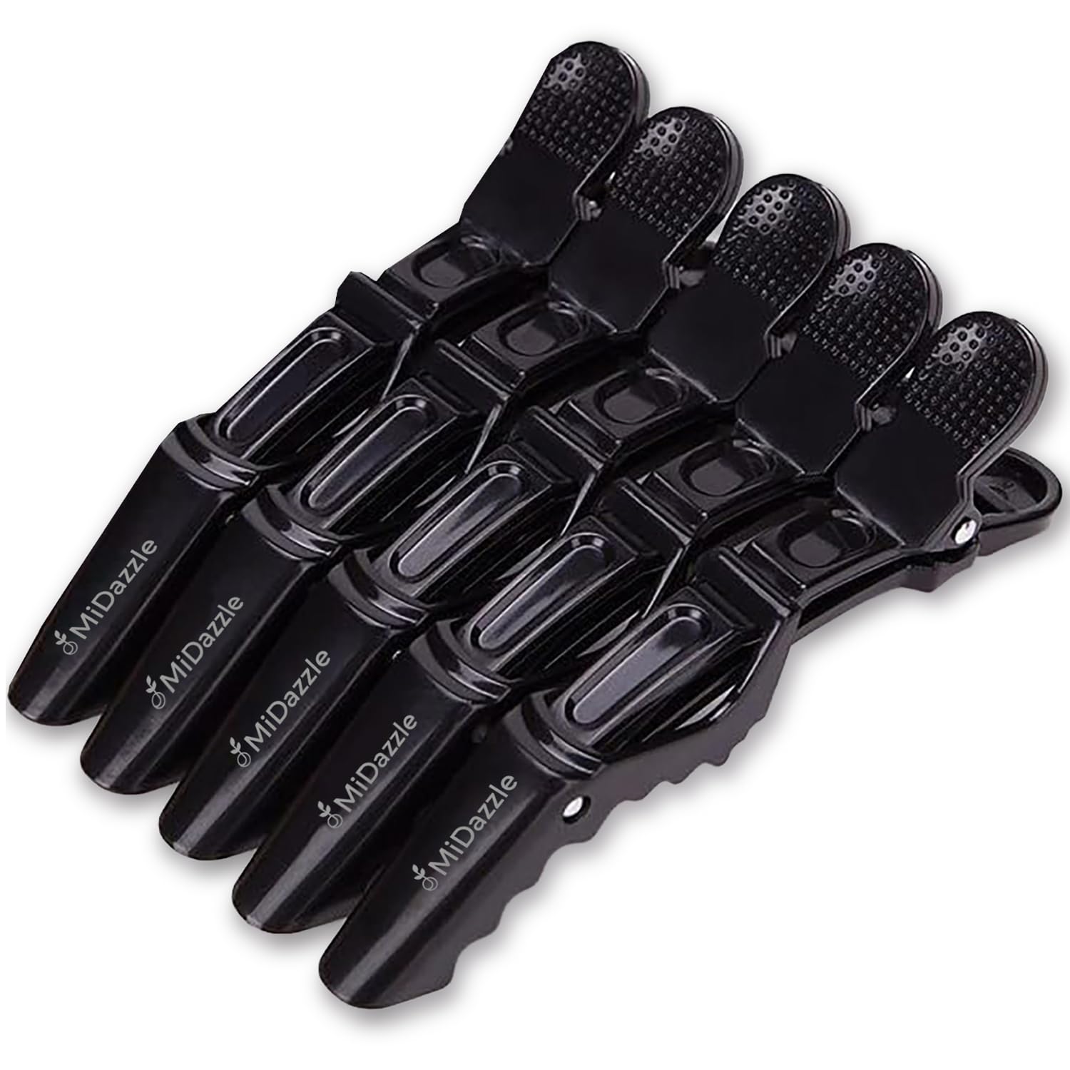 omidazzle Midazzle Professional Hair Sectioning Crocodile Hairdressing Clips For Women (Pack Of 6), Black-picture-38