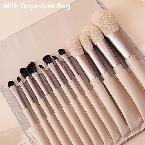 Miniatura 5 de Brochas de maquillaje sintéticas, 12 unidades, profesional para mezclar sombras de ojos para cejas, rubor, corrector de contorno, sombra de