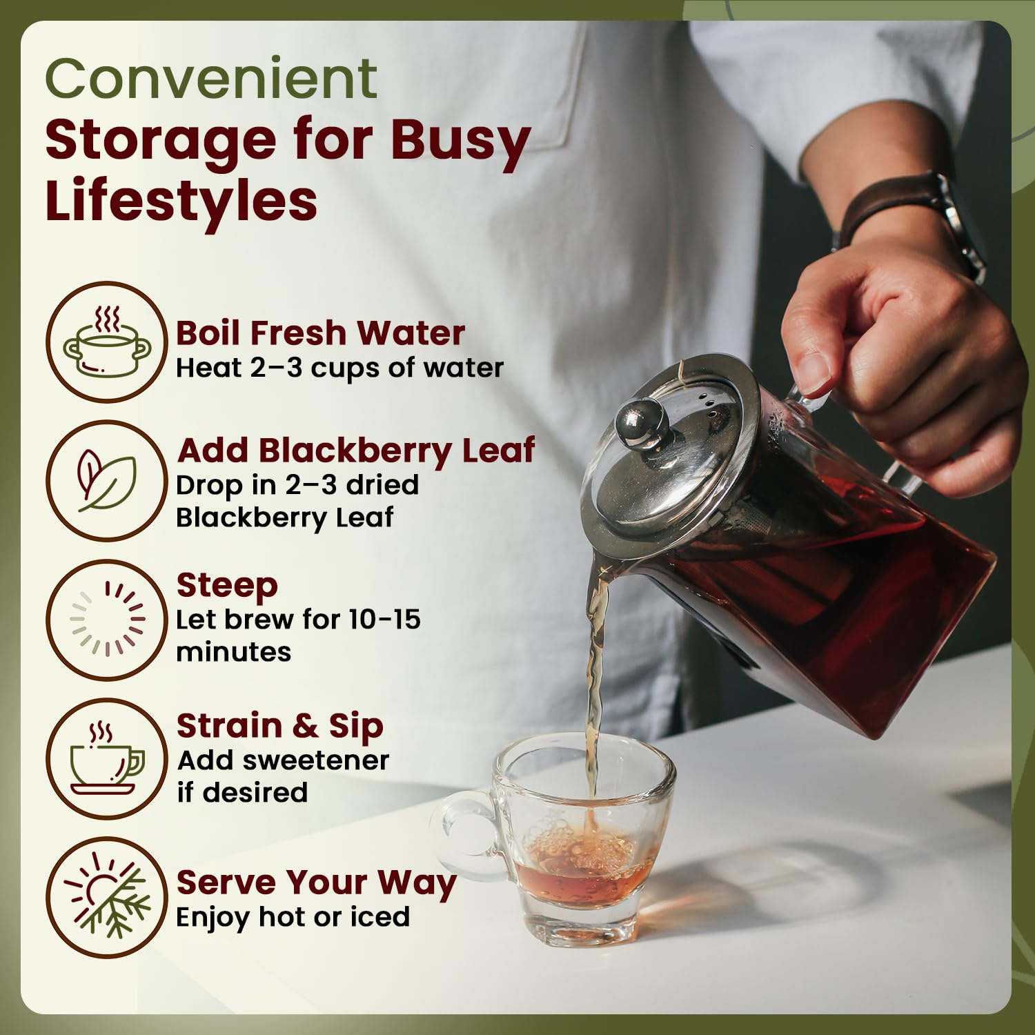 Organic Way Blackberry Leaf (Rubus fruticosus) Cut & Sifted - Herbal Tea | European Wild-Harvest | Organic & Kosher Certified | Non GMO & Gluten Free | USDA Certified | Origin - Albania (1 LBS)