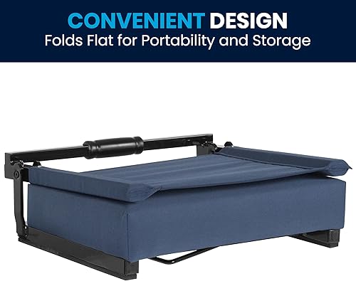 Miniatura 7 de Flash Furniture - asiento cómodo para usar en gradas de Flash - soporta 500 libras Silla de estadio ligera con asa y asiento ultra acolchado, color