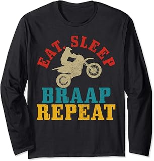 Motocross Vintage MX Enduro Motocicleta Biker Regalo Manga Larga