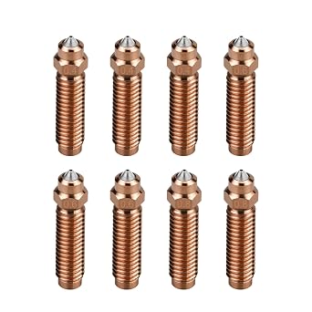 3D Printer Nozzles Kit for Elegoo Centauri Carbon 8pcs Centauri Hot-end Chromium-Zirconium-Copper Bimetal Nozzles High Temperature and Wear Resistant 3D Printer Extruder Hotend Nozzle Accessories