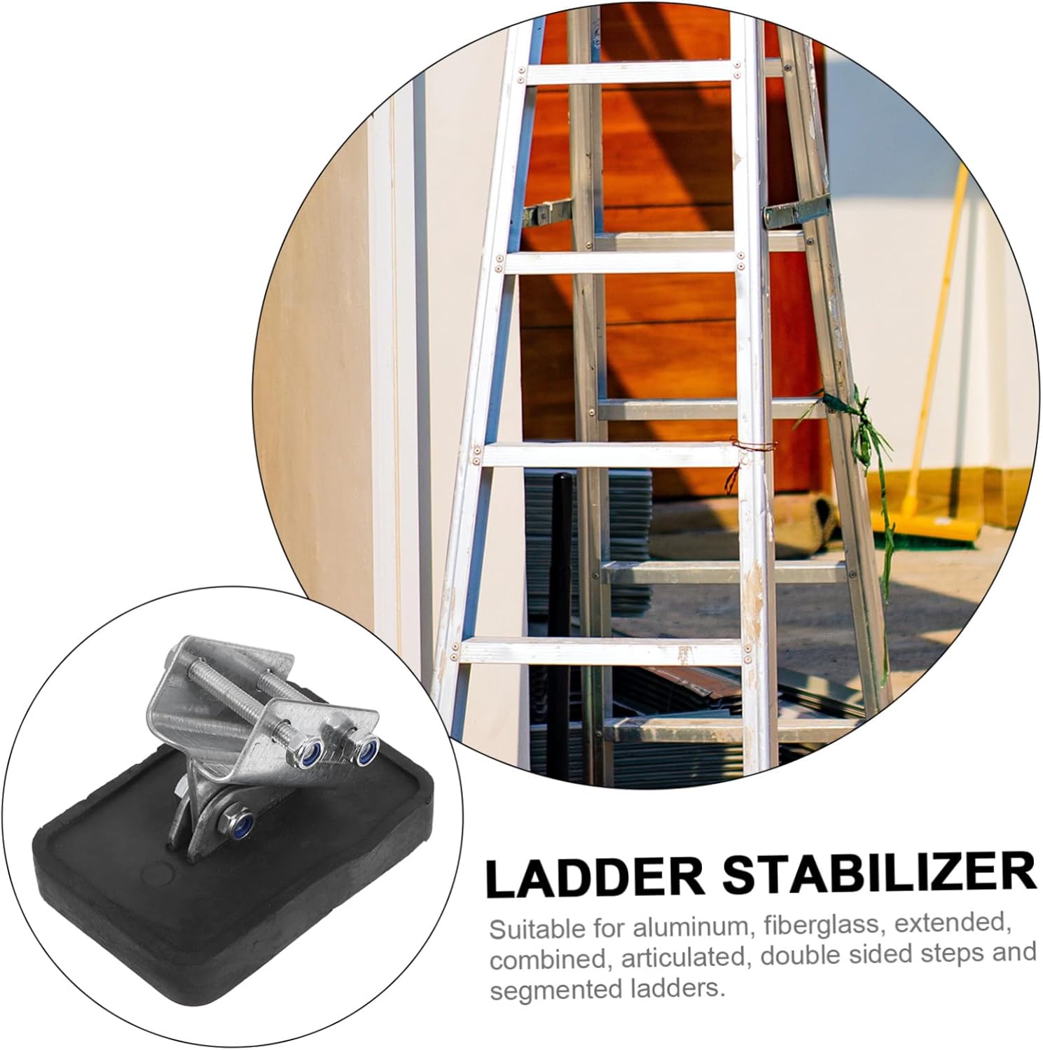 balacoo 2sets Ladder Parts Ladder Pads Set Anti-Slip Stabilizer Accessories 2pcs*2