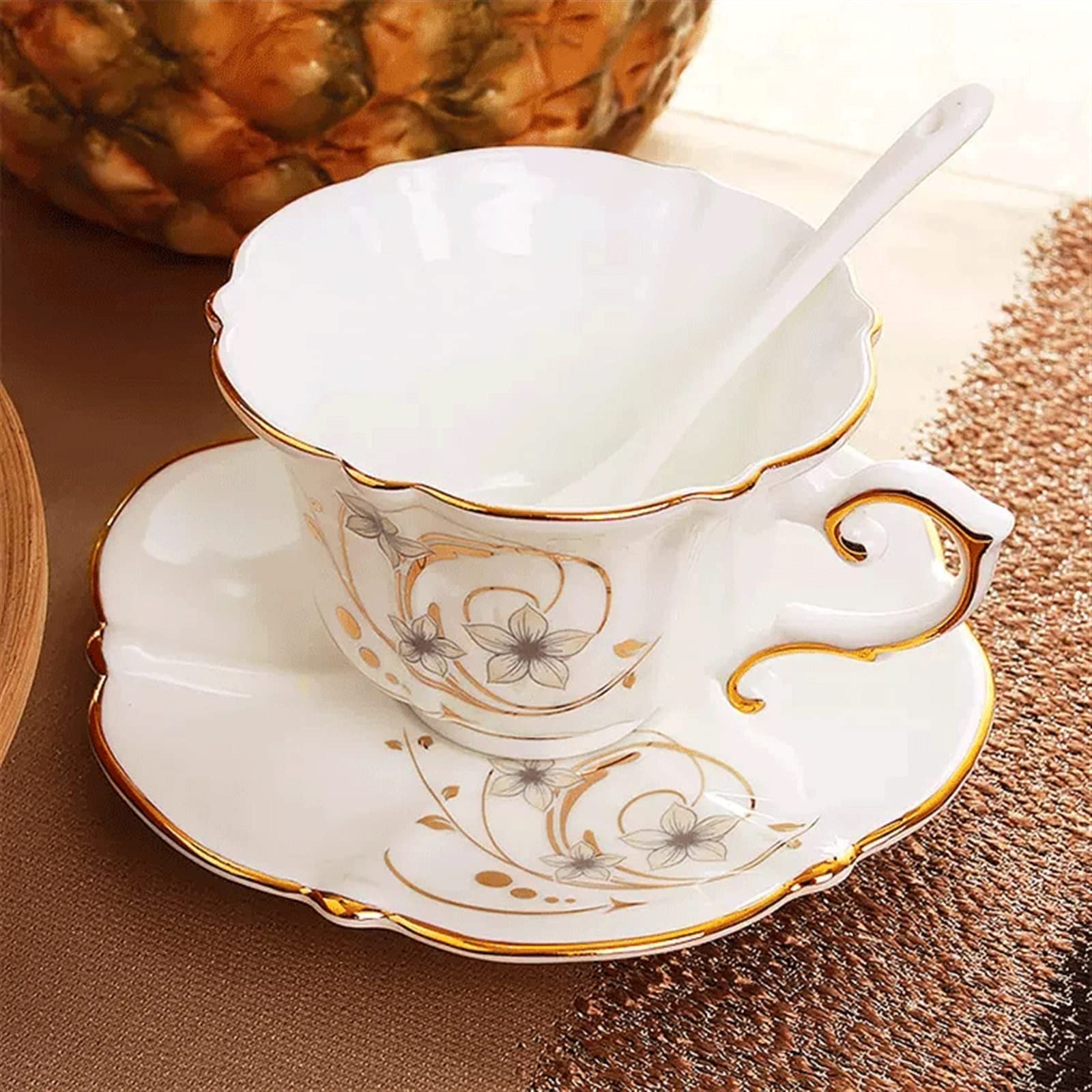 Nowoczesny styl popołudniowa herbata czarna filiżanka ceramiczny zestaw do kawy wykwintna porcelana kostna na gorącą czekoladę (niebieski)