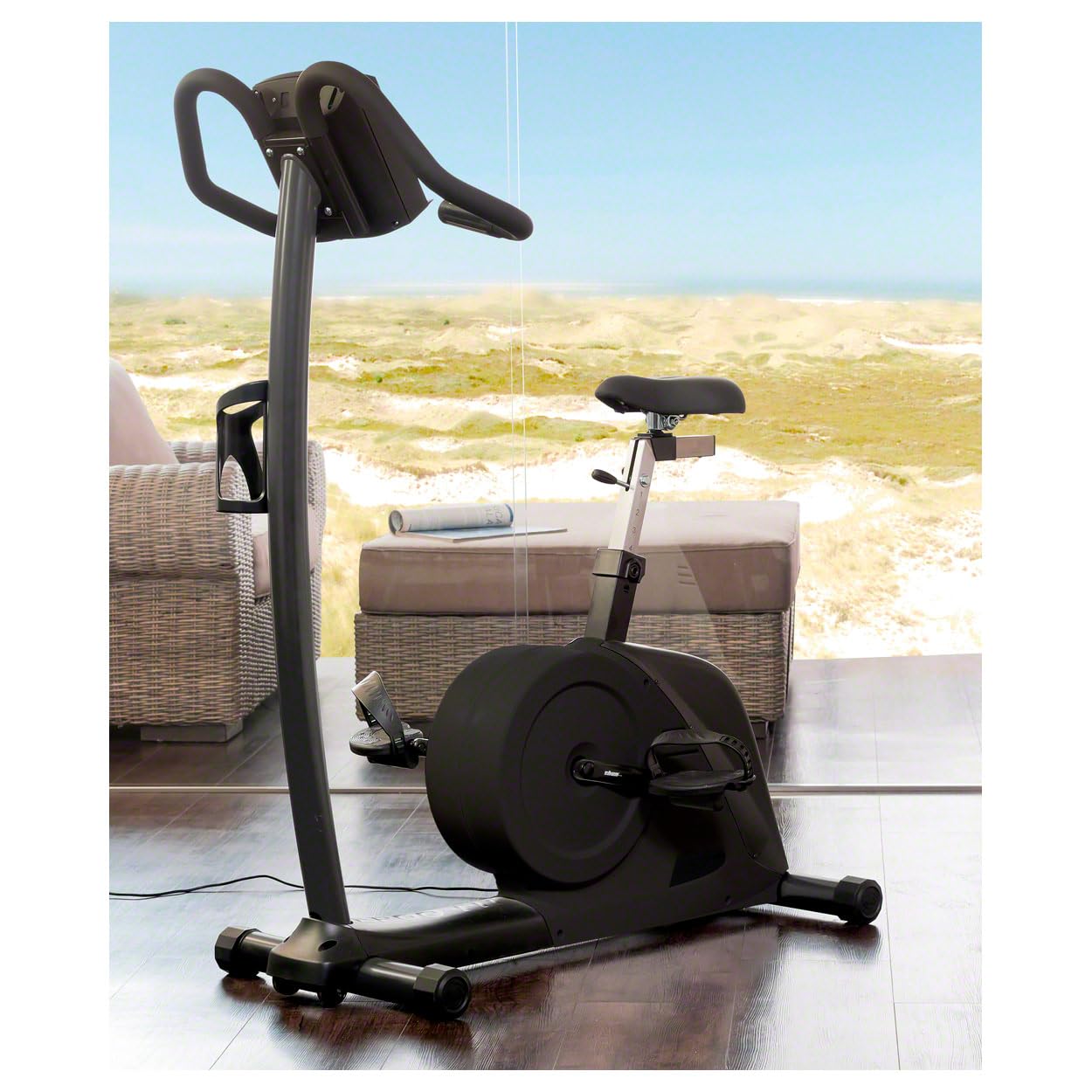 Ergo-Fit Ergometer Cycle 400, Schwarz-Weiß - Fahrradergometer, Stationärrad - Pedal-powered (non-electric), Gangschaltung, LCD oder LED, Schwarz-Weiß