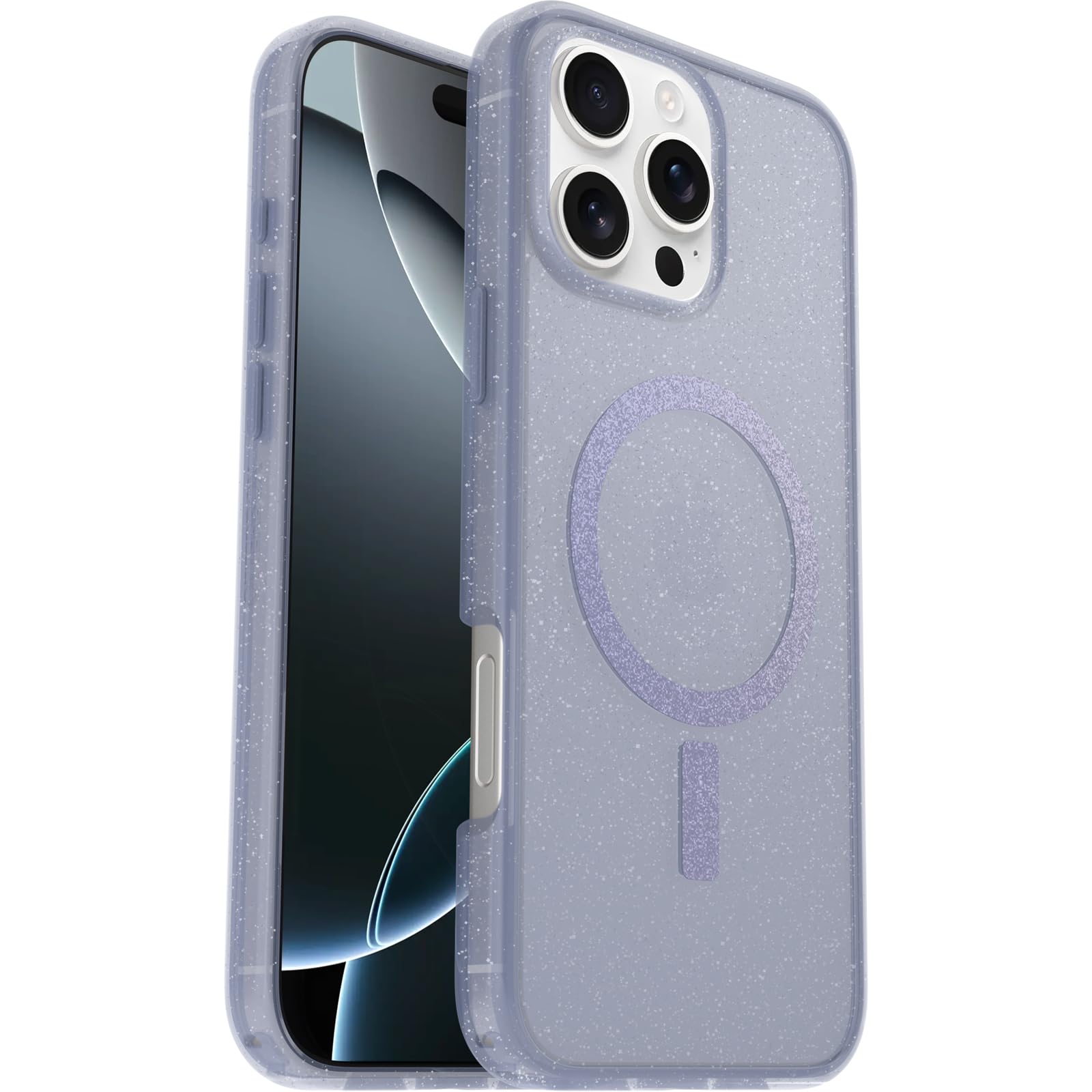 OtterBox Symmetry Series Clear MagSafe transparente Hülle für iPhone 16 Pro Max, stoßfest, sturzsicher, schützende Hülle, 3X getestet nach Militärstandard, Purple