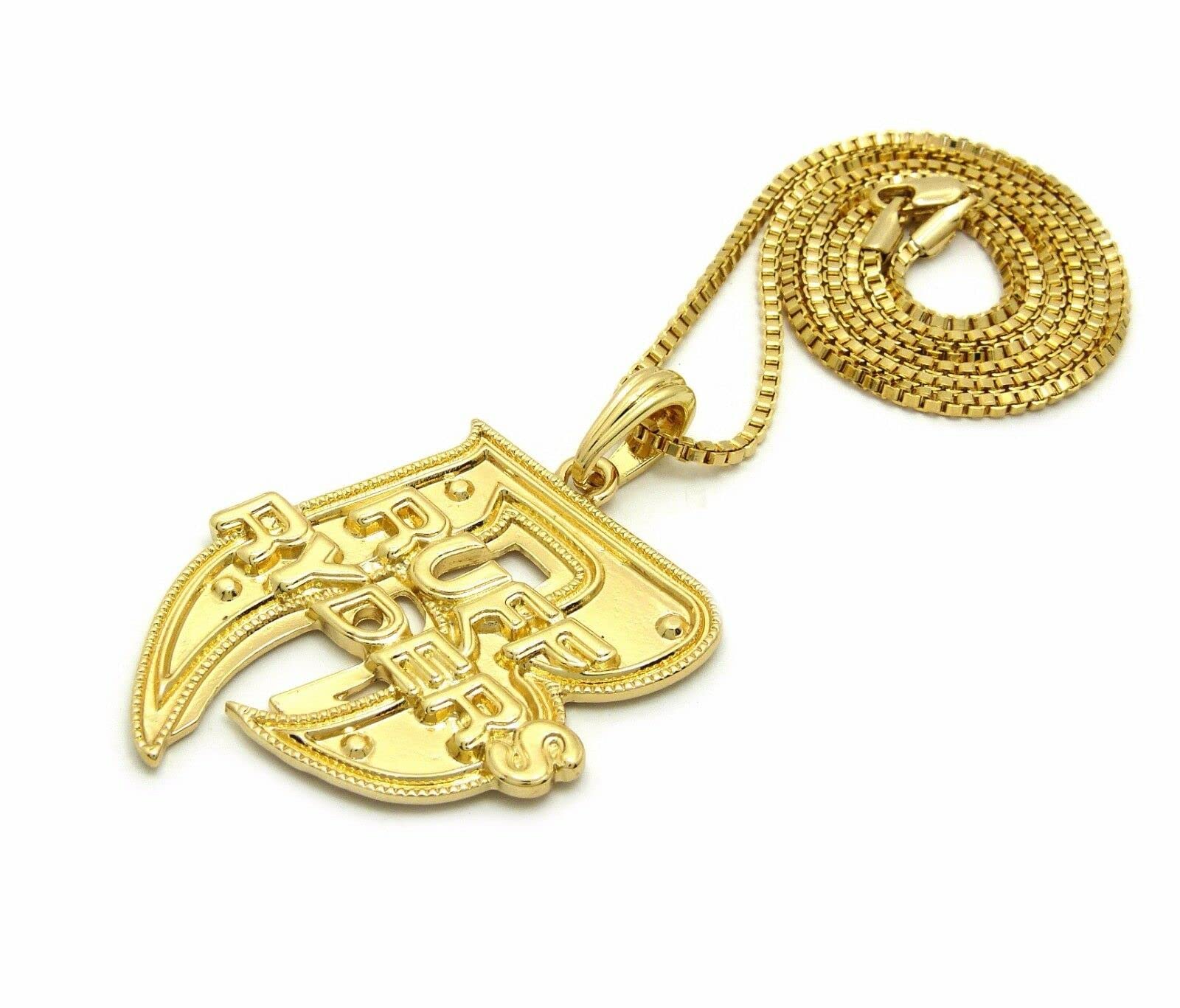 For Ruff Ryders 'R' Hip Hop Pendant & 24" Box/Cuban/Rope Chain Necklace - XSP327