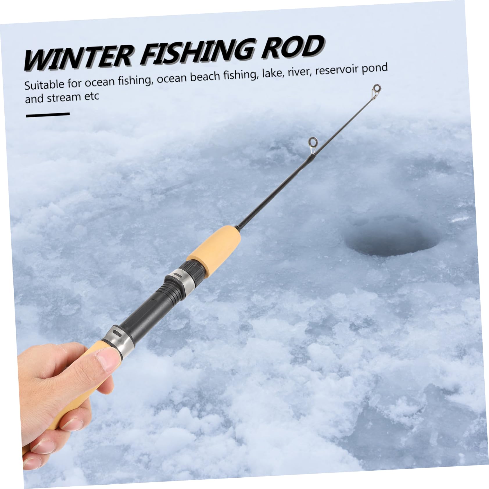 ifundom 1 Pieza De Caña De Pescar En Hielo Traje para Niños Cebos De Pesca Mini Caña De Pescar Traje De Invierno Kits para Niños Caña De Pescar Corta Caña De Pescar En Hielo