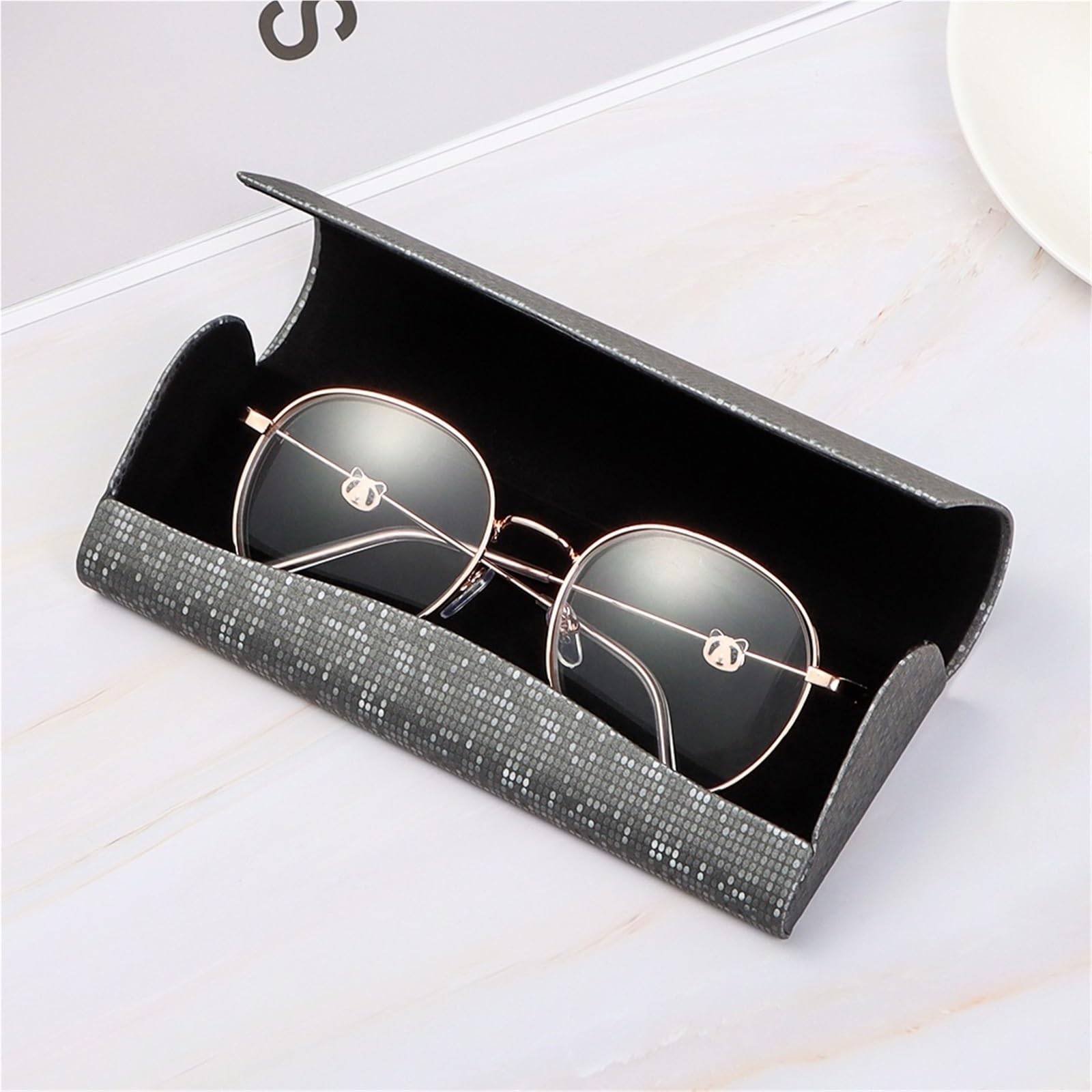 étui à lunettes, Étui à lunettes résistant la compression/imperméable, boîte en fer