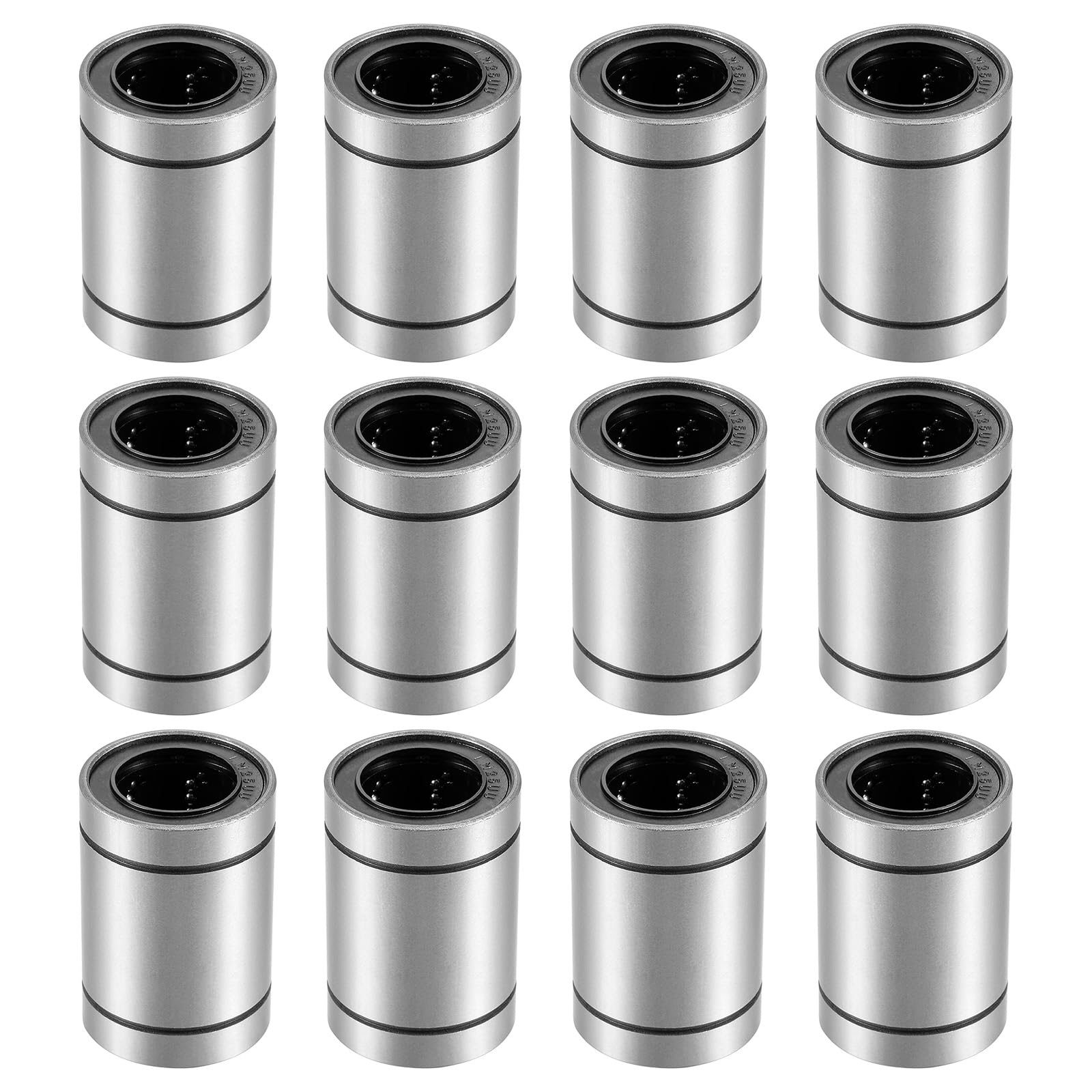 QUARKZMAN 12Pcs Cojinetes Lineales Lm25Uu Diámetro de Perforación de 25mm Diámetro Exterior de 40mm Longitud de 59mm para Cnc Impresora 3D