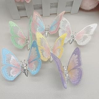 6pcs Dancing Butterfly Car Decor - Car Aromatherapy Vent Clips, Cute Dashboard Ornament for Women, Butterfly Shaped Car Air Freshener Diffuser, No Tools Installation Accessories (Wind-Activated)