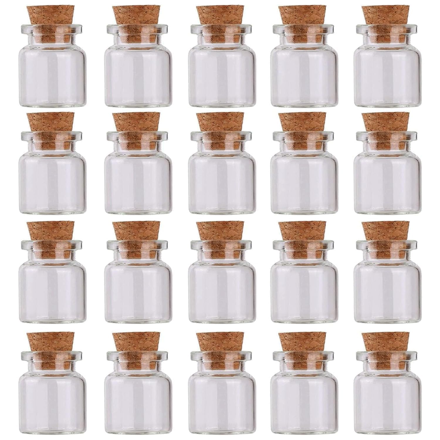 Paicreate 8Ml-36Pcs 36Pcs Mini Glass Bottles, 8Ml Tiny Glass Wishing Bottles With Cork Stoppers, Small Spell Bottle, Empty Message Bottles For Diy Wedding Party Decoration Arts Crafts