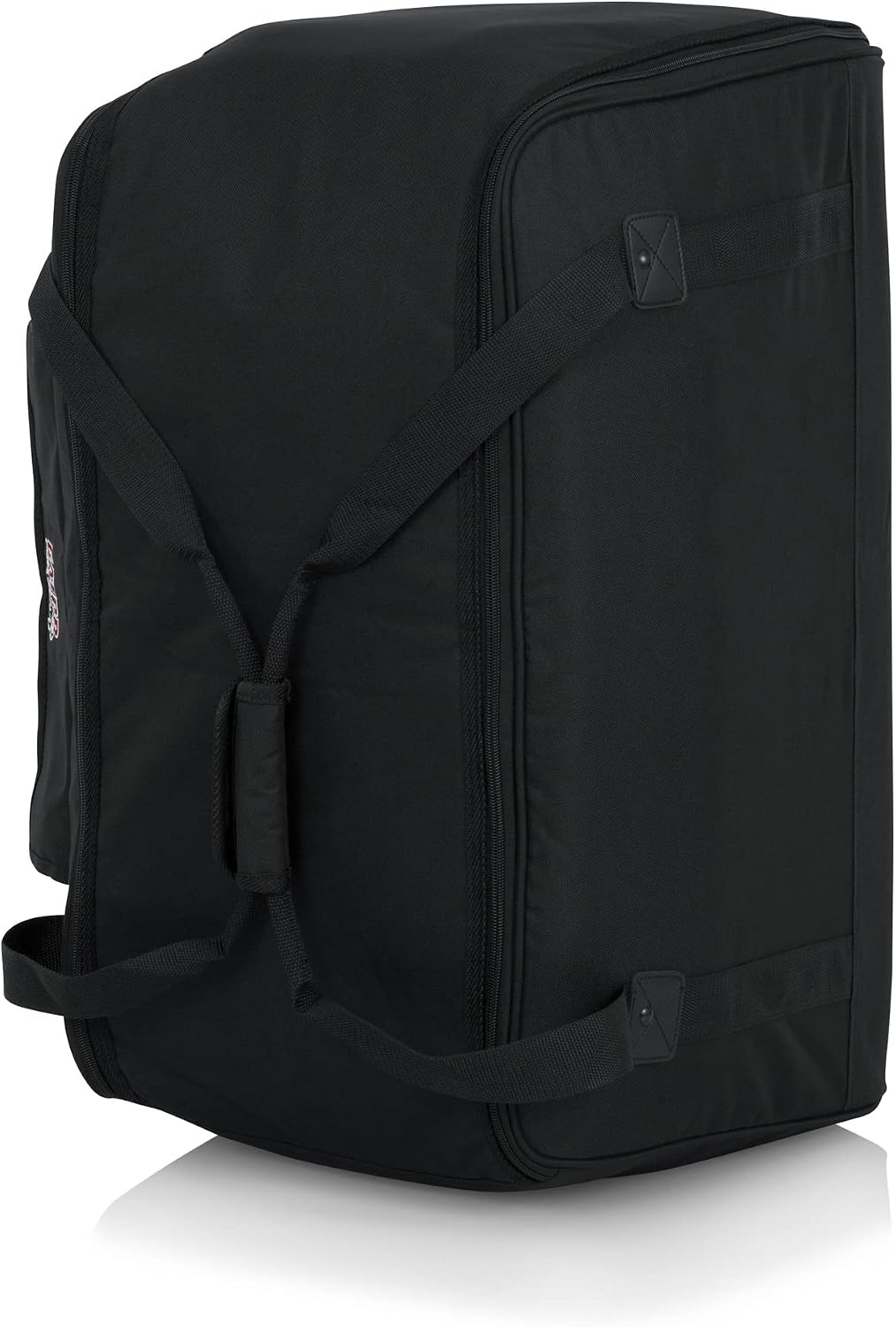 Gator Cases GPA-TOTE12 Heavy-Duty Speaker Tote Bag for Compact 12" Speaker Cabinets, such as QSC K15, Yamaha DXR15 - Bundle with 10ft Instrument Cable and Austin Bazaar Polishing Cloth
