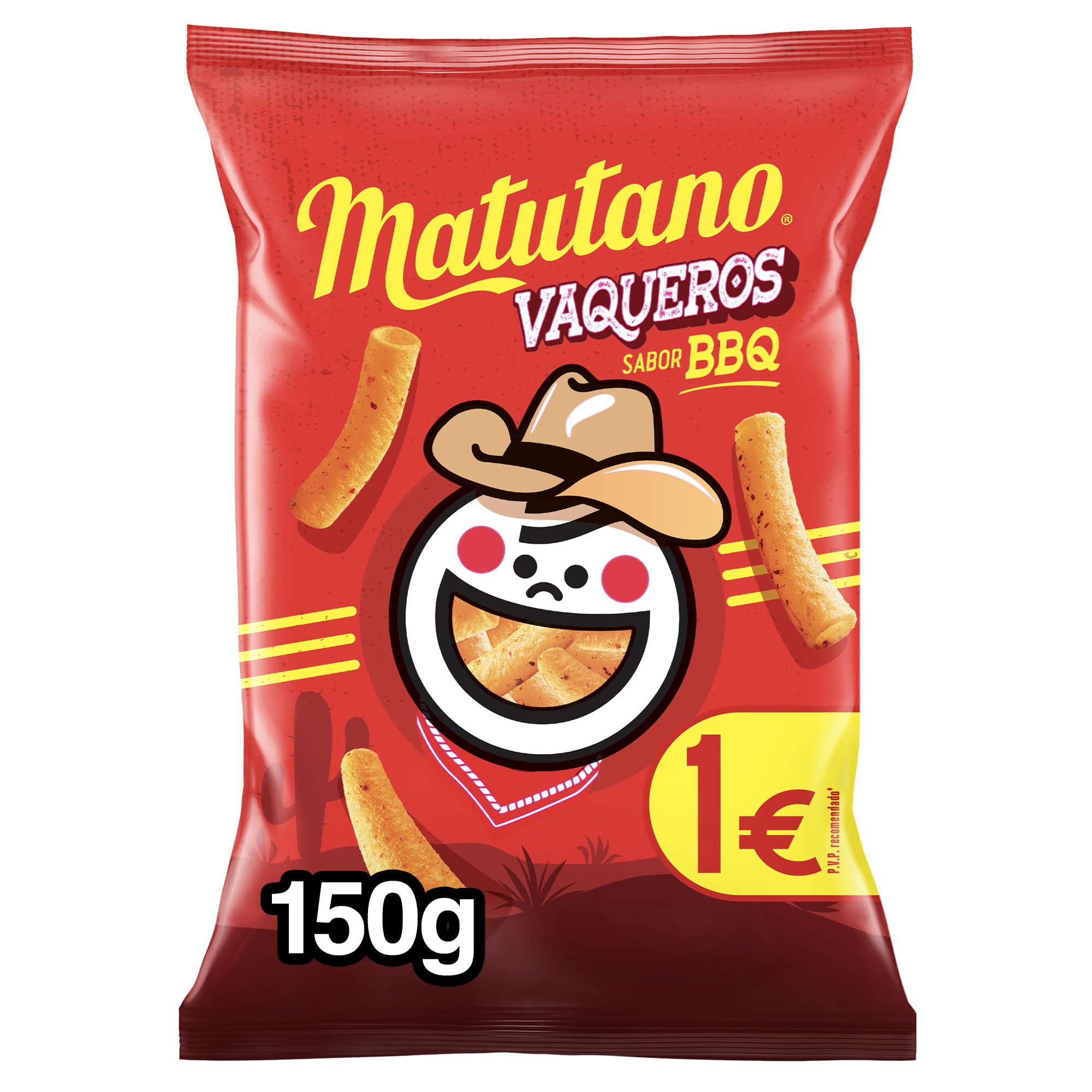 Matutano Vaqueros Snack sabor barbacoa 150 gramos