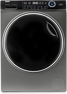 Haier HWD100-B14979S Freestanding Washer Dryer, Direct Motion and LED Display, 1400RPM 10kg/6kg Load, Graphite [Energy Class D]
