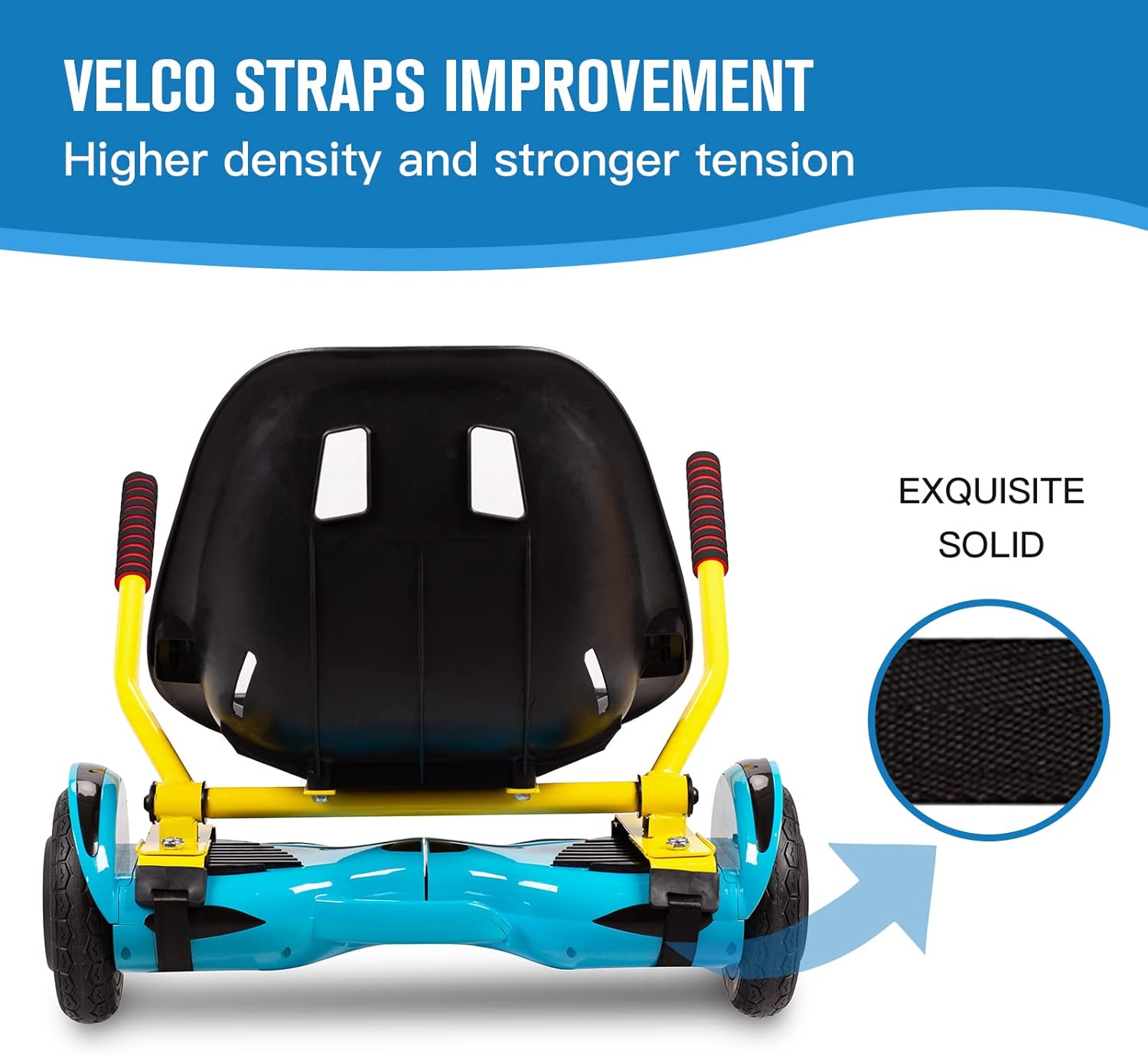 Hoverboard Seat Attachment-Fits Self Balancing Scooter-Hoverboard Go Kart Attachment (Yellow)