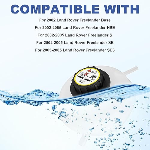 Miniatura 5 de Tanque de recuperación de refrigerante W/Cap para 2002 Land Rover Freelander Base para 2002-2005 HSE/S/SE PCF000012