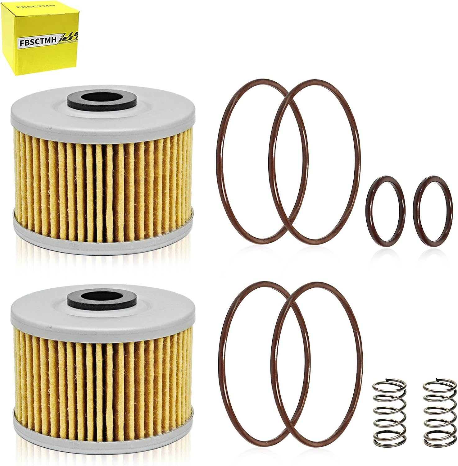 Oil Filter Kit Compatible with Kawasaki KX450F KFX450R KLX450R 2006-2015 （2Pcs）
