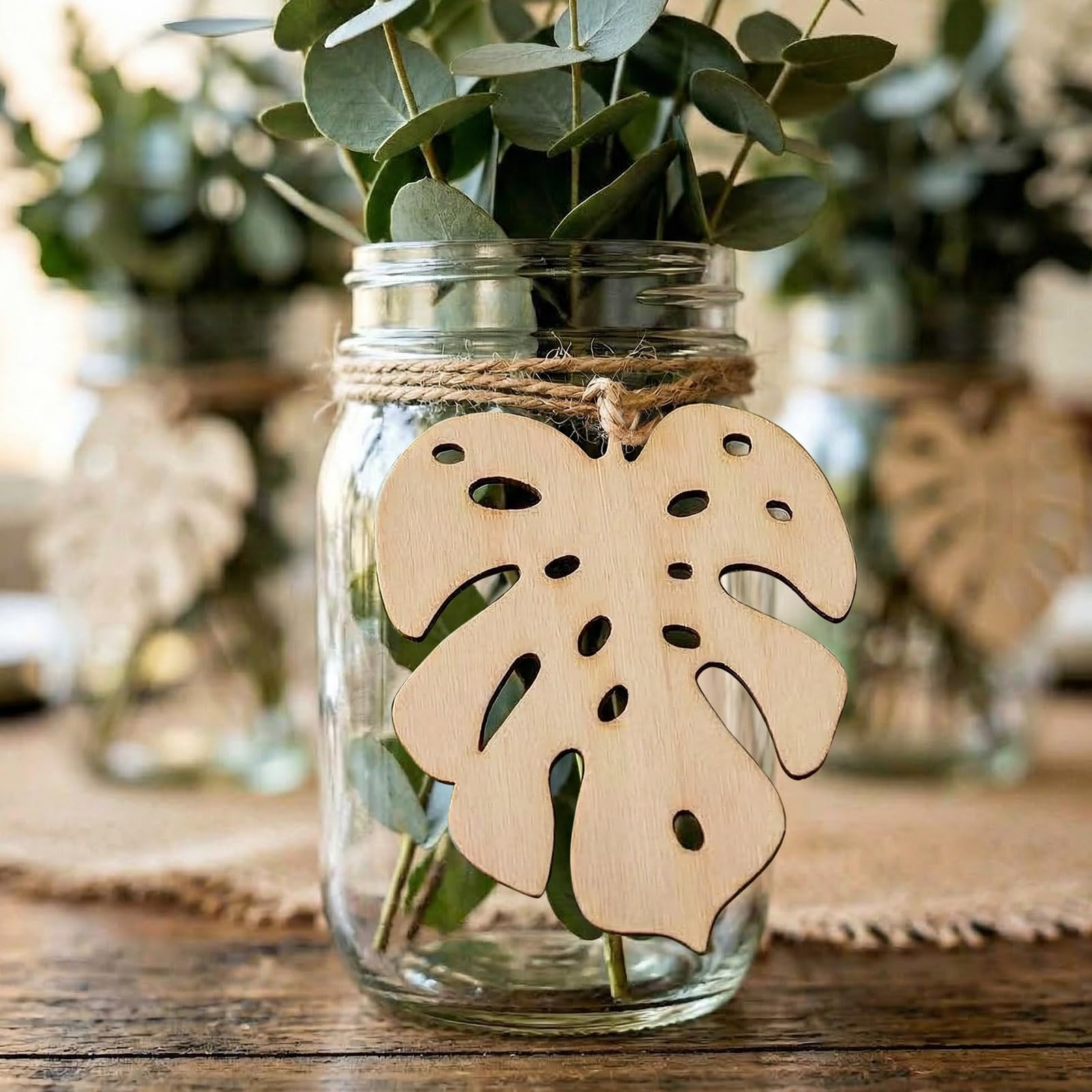 Summer-Ray Holz-Laserausschnitt, DIY, Handwerk, Party-Dekoration,  Kunstverzierung, Raumdekoration (Monstera-Bltter), 20 Stck : Amazon.de:  Kche, ...